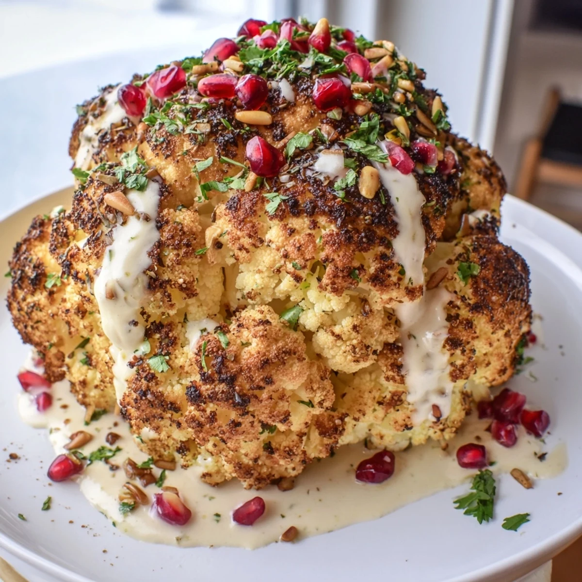 Whole Roasted Cauliflower Tahini