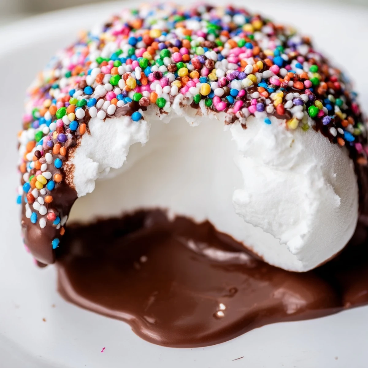 The finished Chocolate Dipped Marshmallows with Sprinkles arranged on a baking sheet for easy serving.