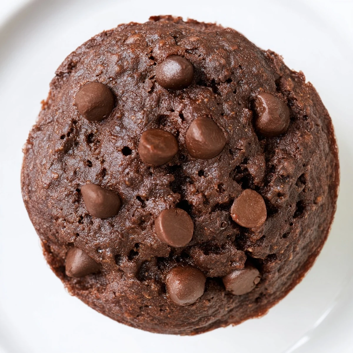 A hand reaches for a warm Chocolate Muffin Top showing tender crumb, crisp rim, and melted chocolate chips.