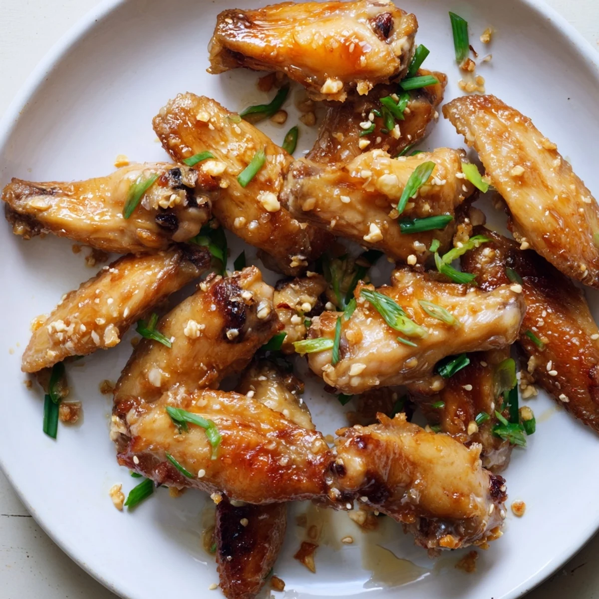 Sticky Honey Garlic Chicken Wings are baked crispy and tossed in a glossy, sweet and savory glaze.