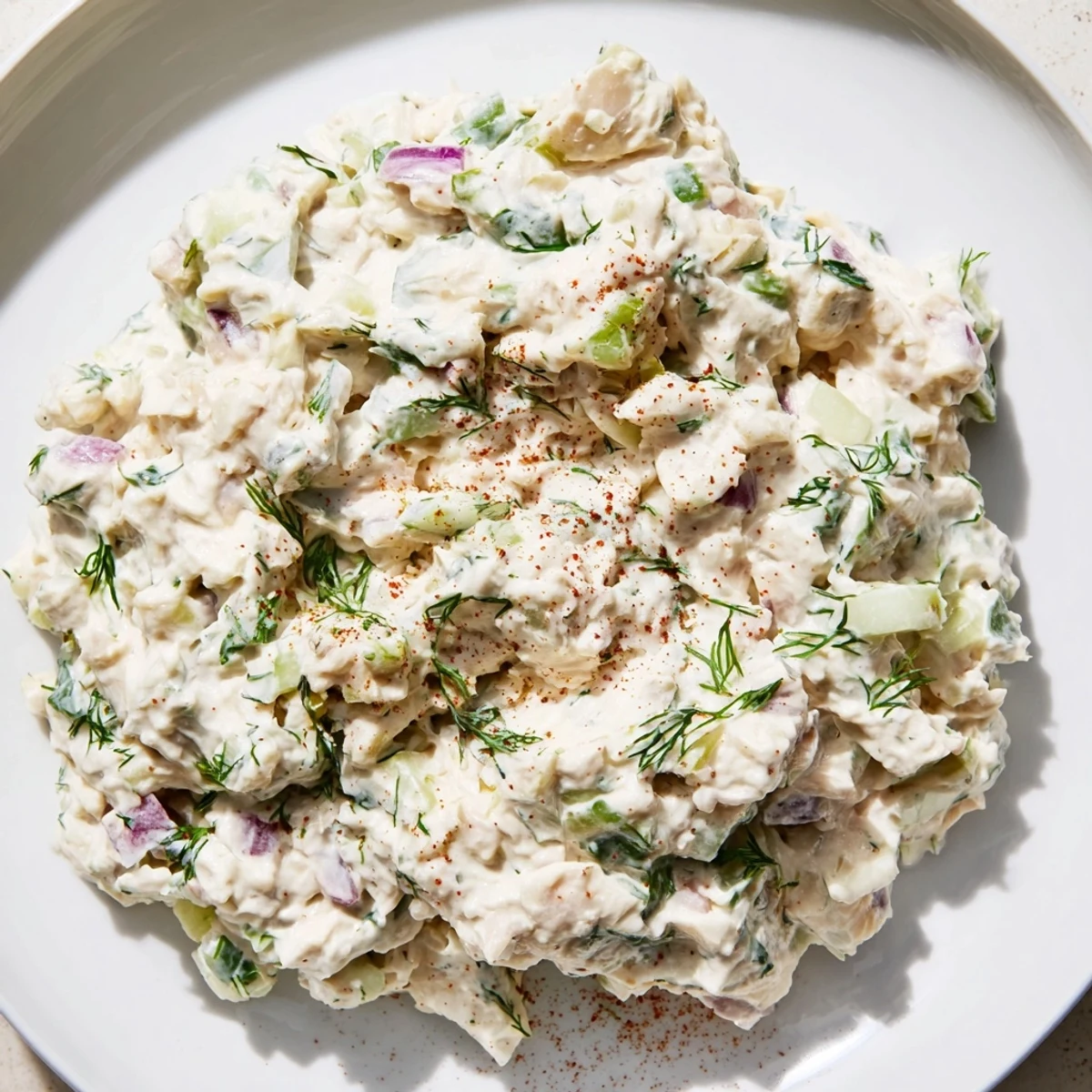 Bright remoulade sauce with crab meat, celery, and herbs, garnished with parsley and served chilled for a seafood topping.