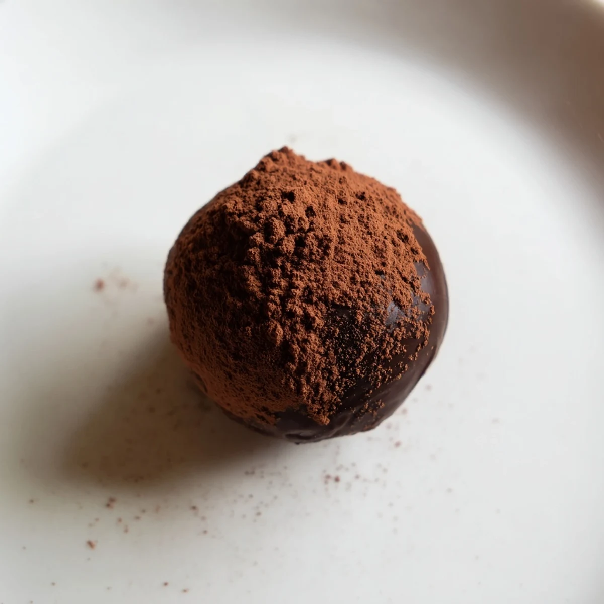 Decadent Irish Cream Truffles coated in cocoa powder, nestled on a baking tray lined with parchment paper.