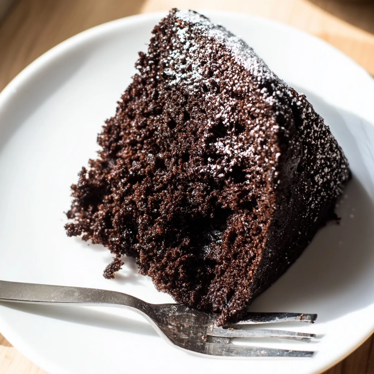 Moist Guinness chocolate cake served with vanilla ice cream for an indulgent dessert