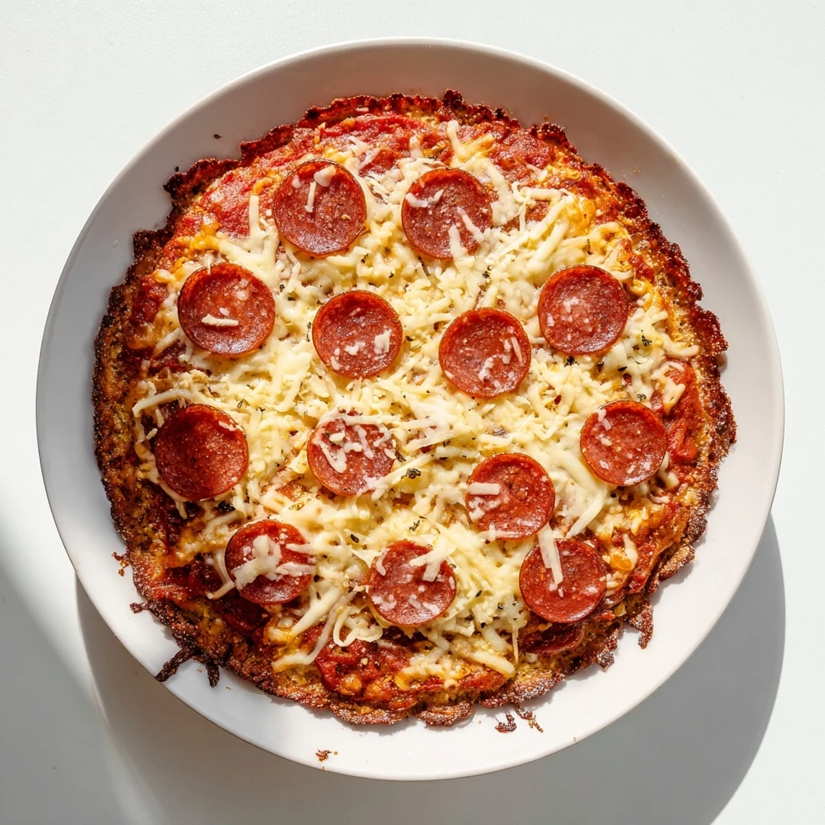 Golden Pizza Hut pan pizza with thick crispy crust and bubbling melted mozzarella cheese topping