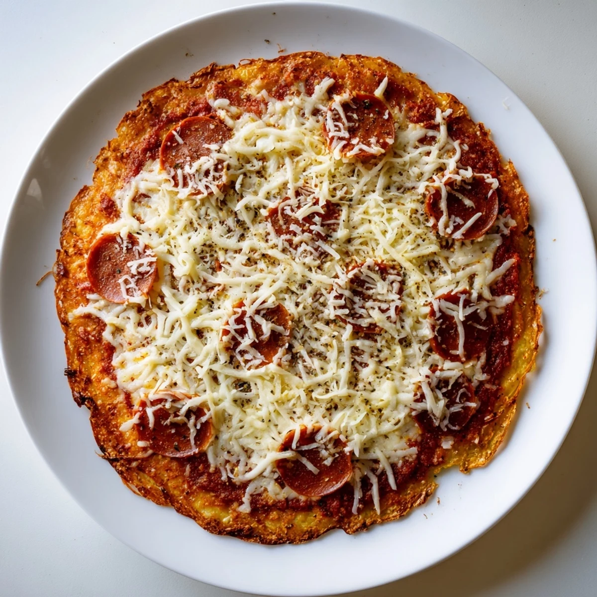 Homemade pan pizza recipe with crunchy bottom edges and generous layer of savory tomato sauce