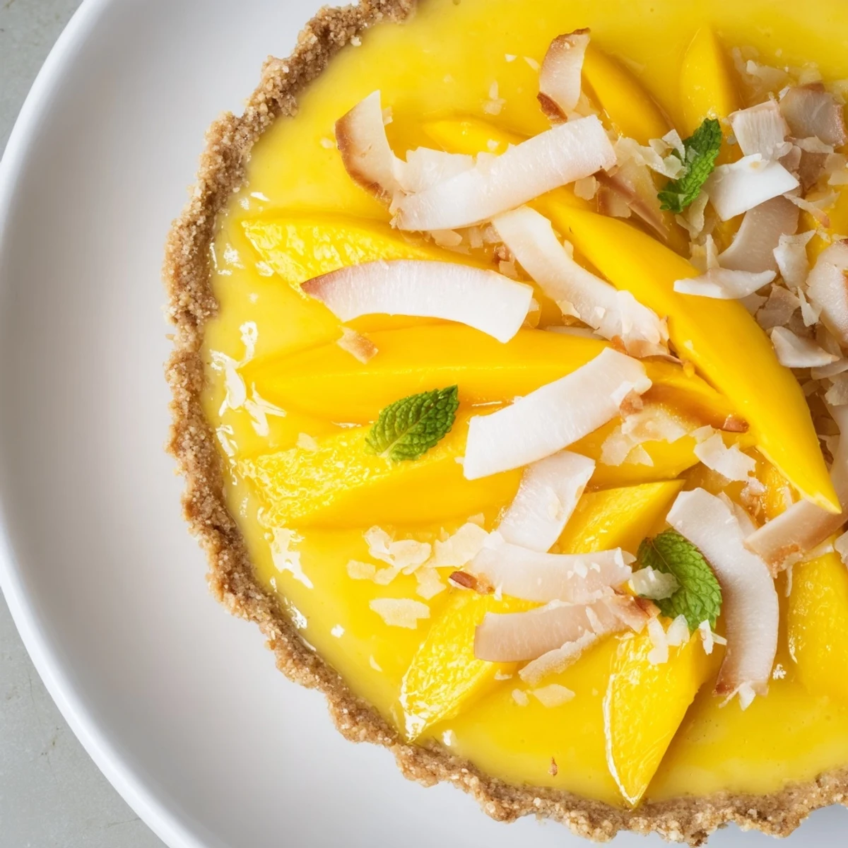 Mango Curd Tart Tropical Dessert