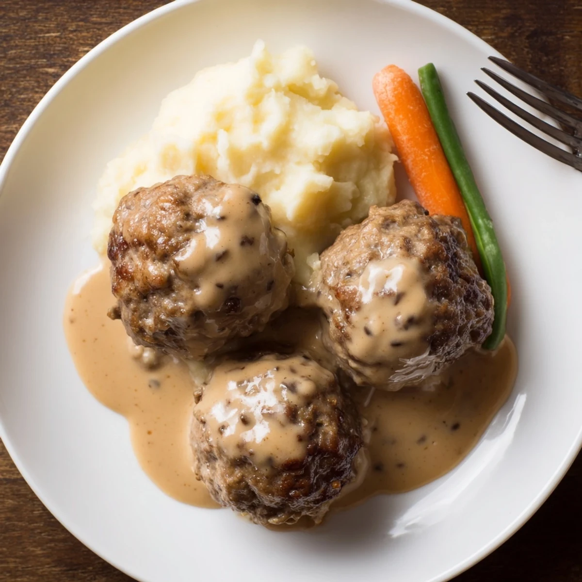 Warm Homemade Ikea Meatballs browning in skillet, fragrant with allspice and nutmeg.