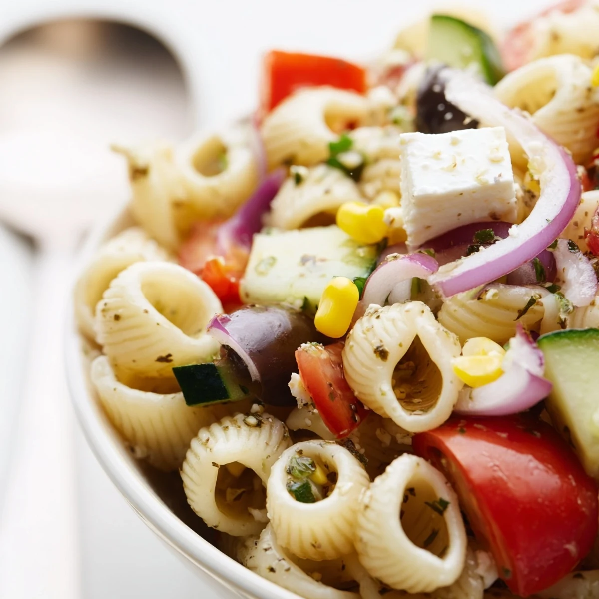 Make ahead Pasta Salad Cups Recipe perfect for picnics, tangy dressing and crunch