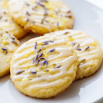 Iced Lemon Lavender Shortbread