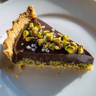 Dark Chocolate Pistachio Tart