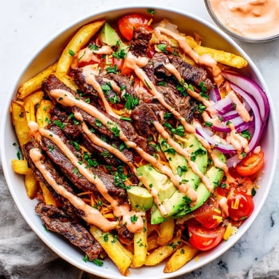 Steak Strips Crispy Fries Bowl